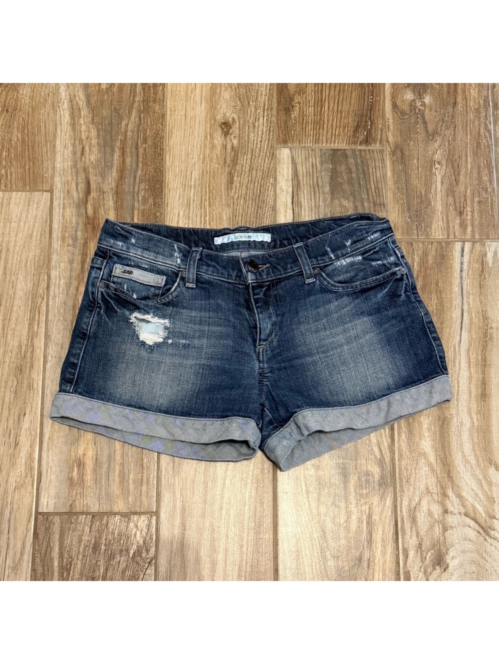 Joes Jeans Rolled Cuff Mid Rise Denim Jean Shorts